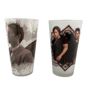 Supernatural Join The Hunt 2 Pack Pint Glass Set Just Funky Castiel Sam Dean